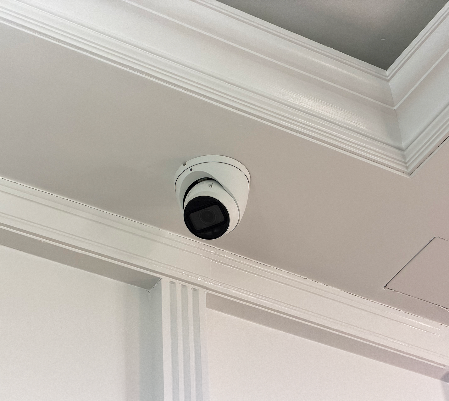 Interior security camera installation